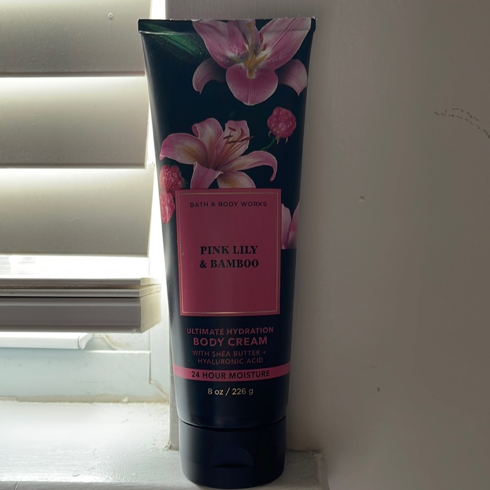 pink lily and bamboo body cream